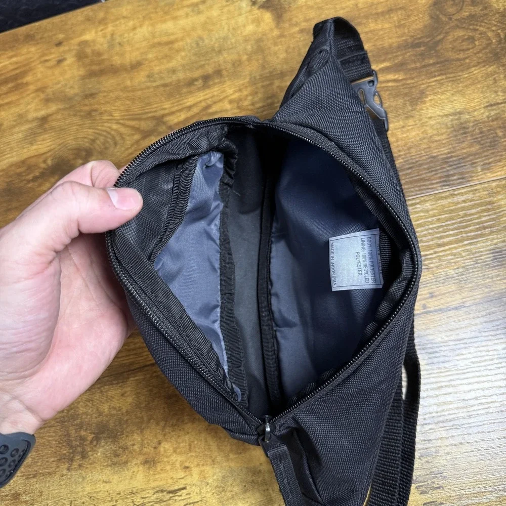 Adidas Essentials Logo Black Recycled‎ Polyester Waist Bag Unisex OSFA